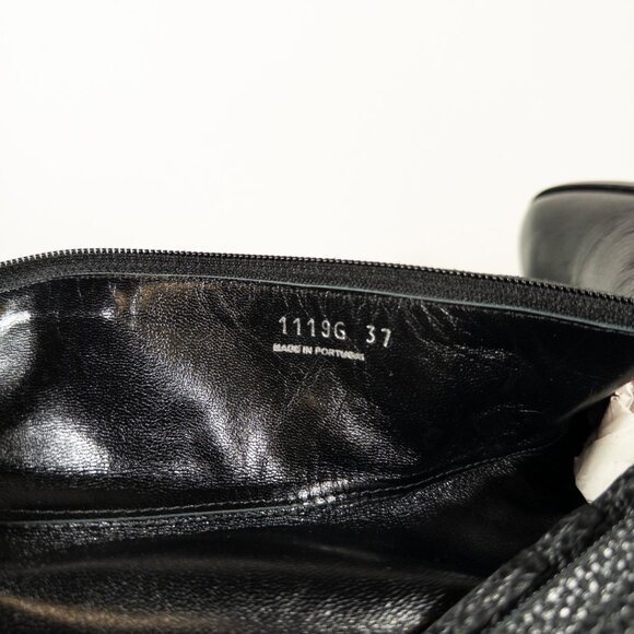 Dorateymur Luxury Tall Riding Boots Pebbled Leather Black 37 US 7 - Picture 8 of 9